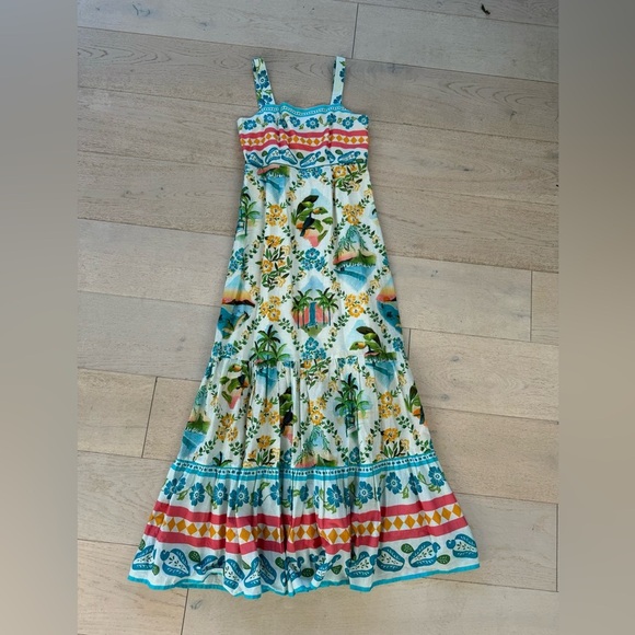 Farm Rio x Anthropologie toucan printed maxi dress  size small - Picture 5 of 10